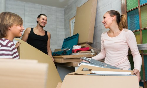 Commercial moving team handling office equipment in Sutton