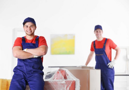 Flat removals team preparing apartment move in Sutton