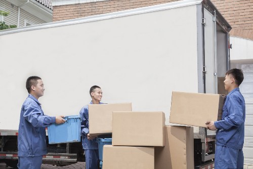 House removals team planning a move in Sutton street