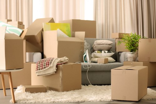 Packing and organizing items for a Sutton moving truck