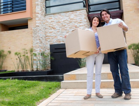 Commercial moving truck in Sutton for office relocation