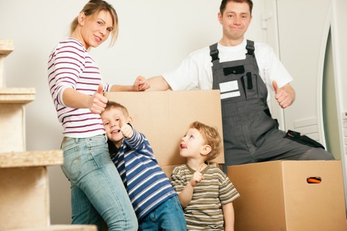 Carefully packed household items for a Sutton house relocation